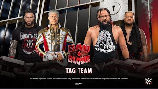 Roman Reigns amp Cody Rhodes vs Solo Sikoa amp Jacob Fatu  Bad Blood Match Showdown [upl. by Aibsel]