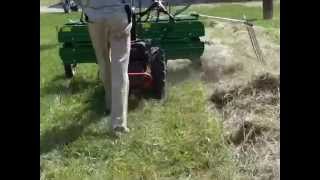 MOLON 5foot Hayrake  Tedder with BCS WalkBehind Tractor [upl. by Aidile257]