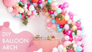 DIY Floral Balloon Wedding Arch  Makeful [upl. by Myk246]