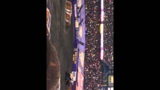 Monster jam at Gillette stadium first ever landed double backflip [upl. by Zeuqram811]