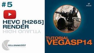 Tutorial Magix Sony Vegas Pro 14 Como Renderizar en H265 HEVC Codec N5 [upl. by Elsi]