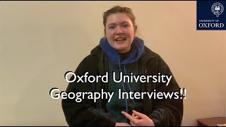 Oxford University Geography Interviews [upl. by Tterej833]