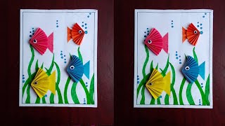 underwater paper craft ideaseasy sea creatures crafteasy paper crafts ideashow to make a seacraft [upl. by Newo]