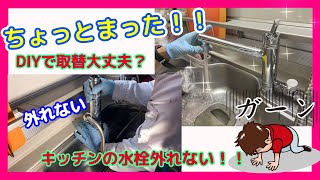 DIYでキッチン水栓取替本当に大丈夫？？既存のキッチン水栓取外し出来ない時はどうする！？ [upl. by Tecla532]