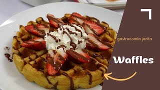 Como hacer Waffles Receta fácil y deliciosa [upl. by Ailisab]