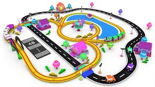 New Toy Train Set  Cartoon for children  chu chu train videos  choo choo train kids videos [upl. by Rehtse236]