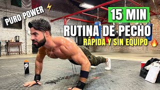 Rutina de Pecho en Casa RÁPIDA 15 Minutos Pectorales EN CASA Sin Equipo [upl. by Dnomrej740]