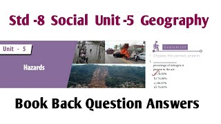 Hazards 8th standard book back answers  8th std social unit 5 geography question answers [upl. by Ahsercel]