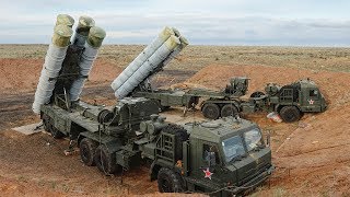 Russian antiaircraft missile system S400 in action [upl. by Ihsakat]