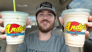 Andy’s Orange Freeze and Peach Dream Concrete Review [upl. by Ainesy]