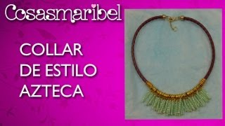 DIYCollar de estilo aztecaCollar de moda [upl. by Enaoj]