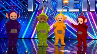 Britains Got Talent 2022 TELETUBBIES Performance Full Audition S15E08 [upl. by Naitsirt]