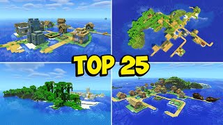 TOP 25 Best VILLAGE ISLAND SEEDS For Minecraft 121 [upl. by Martainn]