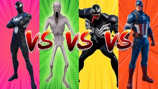 SUPERHERO COLOR DANCE CHALLENGE Spiderman vs SCP096 vs Venom vs Captain America [upl. by Wyatan]