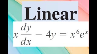 Solve a None Standard Linear ODE Using Integration By Parts of x6 ex [upl. by Hadria]