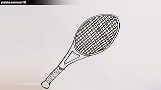 How to draw a tennis racket [upl. by Ttegirb]