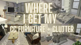 ✨NEW✨WHERE I GET MY CC FURNITURE amp CLUTTER LINKS💖✨THE SIMS 4 [upl. by Hildegard]