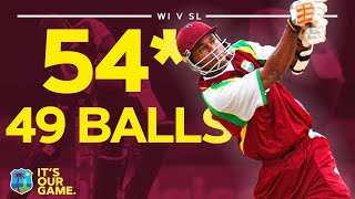 54 Off 49 Balls  Marlon Samuels Hits MatchWinning Innings  West Indies v Sri Lanka 2008 [upl. by Dlnaod]