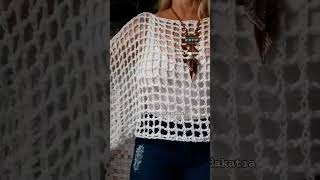 BLUSA DE CROCHÊ FÁCIL  CLIQUE NO ÍCONE ▶️ DO TÍTULO E ASSISTA À VÍDEOAULA [upl. by Walling]