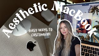 Easy Ways to make you MacBook more Aesthetic MacBook Customization Tips✨ [upl. by Aisnetroh]