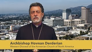 Archbishop Hovnan Derderian  COVID19 Message April 2 2020 [upl. by Teddi81]