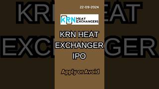 KRN Heat Exchangers IPO Review shorts ipo [upl. by Itsyrc]