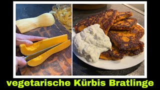 vegetarische Kürbisbratlinge  Kürbis Bratlinge  Selbstversorgung [upl. by Camellia440]