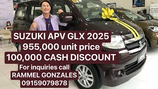 8 to 10 seaters cheapest car van SUZUKI APV GLX 2025 MODEL rammelgonzales [upl. by Nahtonoj]