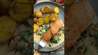 Toskanisches Lachsfilet mit Kartoffeln amp Spinat YouTubeCreatorCommunity [upl. by Vassell]