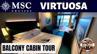 MSC Virtuosa Fantastica Balcony Cabin Tour  11420 [upl. by Rector]