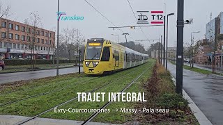 SNCF Cab ride tram T12  Trajet intégral en Citadis Dualis [upl. by Rooke564]