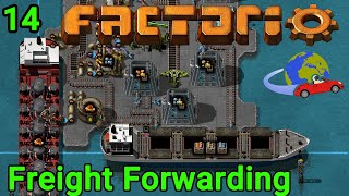 Setting up our first water route Factorio Freight Forwarding Ep 14 [upl. by Moseley]