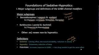 Sedative Hypnotics Benzodiazepines and Barbiturates [upl. by Suinuj839]