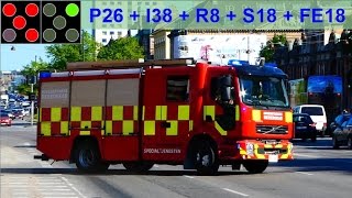 5 X fire units hovedstadens beredskab brandbil i udrykning [upl. by Hax750]