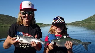 Kokanee  Fish Lake Utah  fishing in the Pando Forest Kokanee SalmonRainbow trout USForestService [upl. by Assirral]