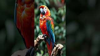 Scarlet Macaw scarletmacaw tropicalbirds colorfulbirds rainforestwildlife bird [upl. by Dawn537]