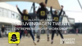 Snapchat Story Bedrijvendagen 2018  Entrepreneurship workshop [upl. by Liahkim529]