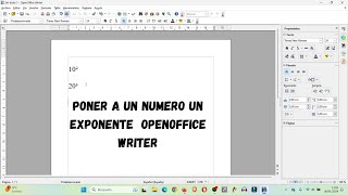 Como PONER A UN NÚMERO UN EXPONENTE AL CUADRADO O AL CUBO OpenOffice WRITER [upl. by Ttsepmet]