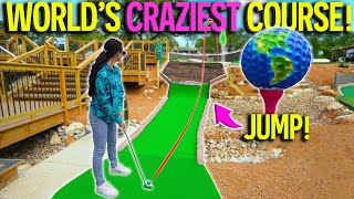 The Craziest Mini Golf Course in the World  Elishas Best Hole In One Ever [upl. by Gulgee]