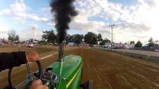 GoPro HD 6030 John Deere pulling tractor [upl. by Eneleuqcaj]