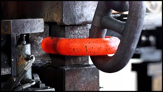 Giant Anchor Chain Forging Process Mass Manufacturing [upl. by Aramad890]