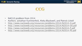 Lecture 73 — Semantic Parsing  NLP  University of Michigan [upl. by Hewie467]