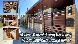 MODERN NEUTRAL WOOD LOOK DESIGN 54 SQM ROWHOUSE LUMINA HOMES [upl. by Avlasor]