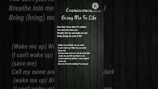 Bring Me To Life  Evanescence  Lyrics shorts [upl. by Gignac]