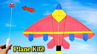 Jer Plane kite making  how to make kite at home  jet paper plane [upl. by Aima454]