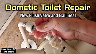 Replacing a Dometic RV Toilet Flush Valve and Ball Valve Seal [upl. by Oran443]