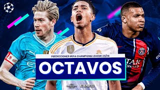 PREDICCIONES UEFA CHAMPIONS LEAGUE 2024  Octavos de Final [upl. by Howard569]