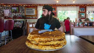 OVER 1000 PEOPLE HAVE FAILED THIS PANCAKE CHALLENGE IN VERMONT  BeardMeatsFood [upl. by Ziagos]