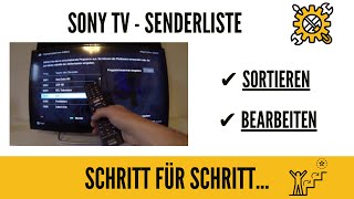 Sony TV Senderliste bearbeiten GANZ EINFACH [upl. by Haelem]