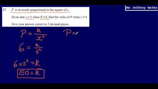 Inverse Proportion GCSE Maths  Edexcel Practice Tests Set 2  2H  Question 17 [upl. by Yhtorod]